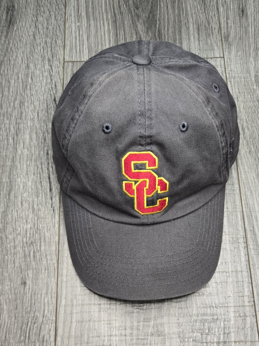 USC Trojans Top of the World Gray Adjustable Dad Hat Embroidered SC Logo NCAA